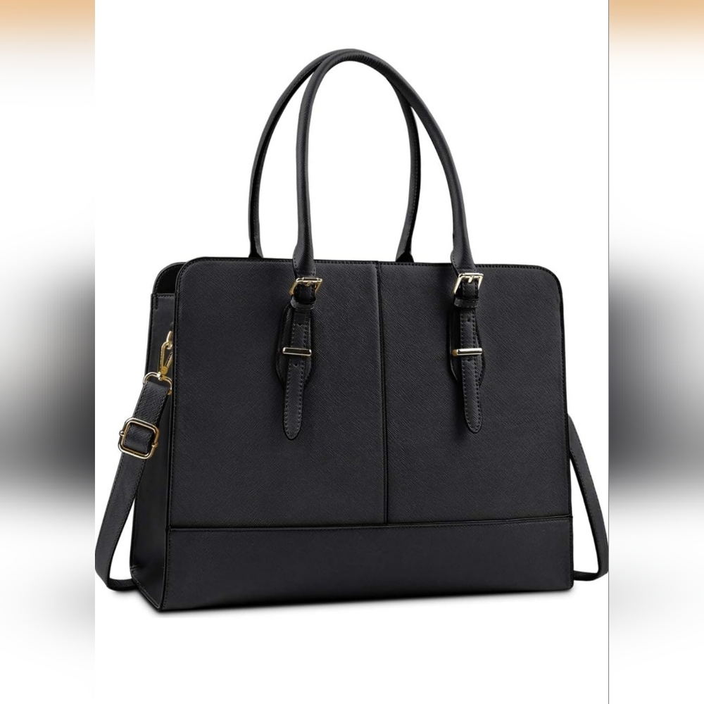 Laptop Bag  Leather Work Tote 15.6 Inch Laptop for Computer Messenger Bag NAVY